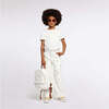 Logo Embroidered Jersey T-Shirt, Ivory - T-Shirts - 2