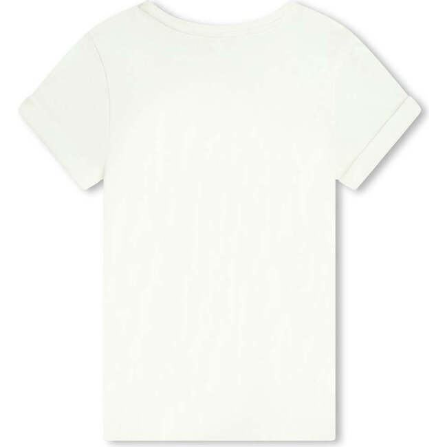 Logo Embroidered Jersey T-Shirt, Ivory - T-Shirts - 4