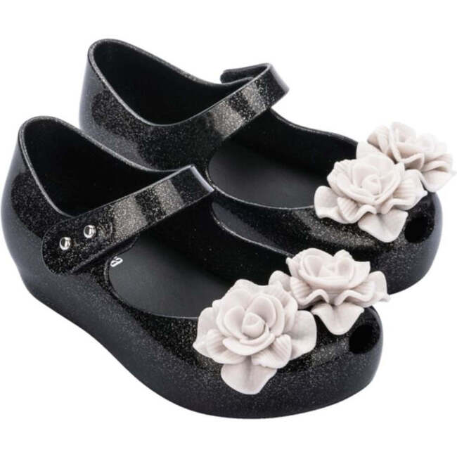 Flower Jelly Shoes, Black