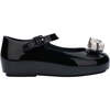 Glitter Bow Jelly Shoes, Black - Mary Janes - 2