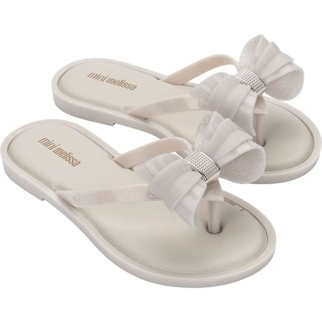 Bow Sandals, Beige