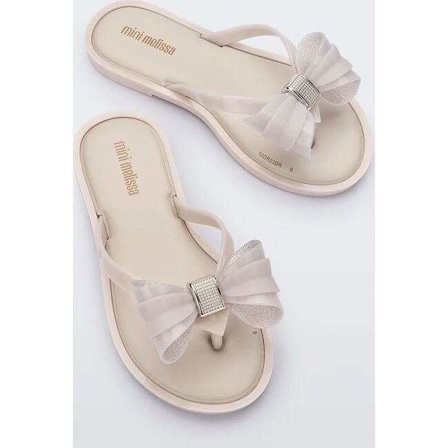 Bow Sandals, Beige - Sandals - 2