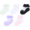 Lace Trim Veil Socks Set, Multi - Socks - 1 - thumbnail