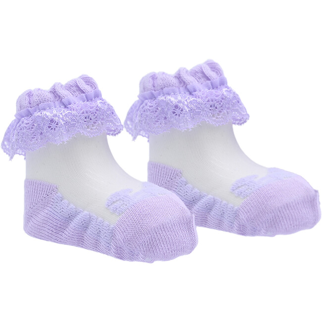 Lace Trim Veil Socks Set, Multi - Socks - 3