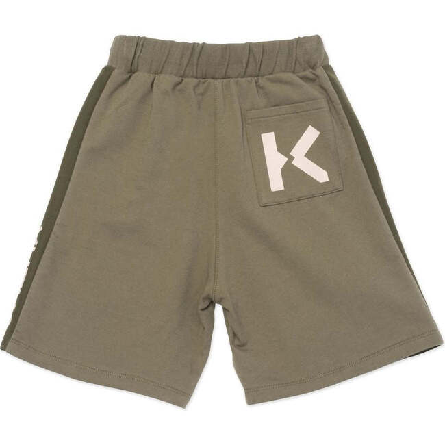 Logo Cotton Sweatshorts, Green - Shorts - 3