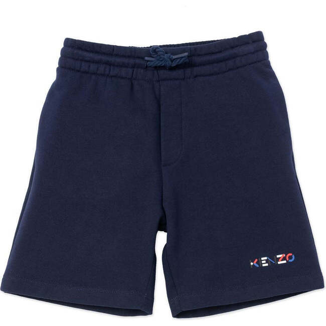 Logo Cotton Sweatshorts, Navy