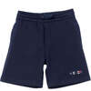 Logo Cotton Sweatshorts, Navy - Shorts - 1 - thumbnail