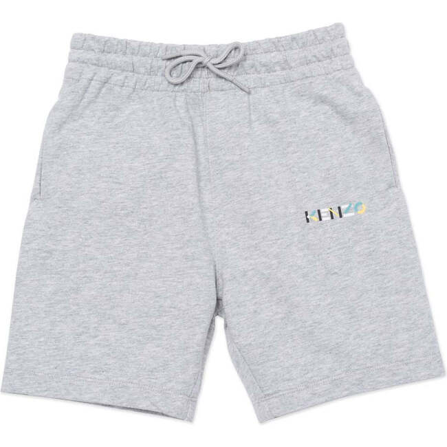 Logo Cotton Sweatshorts, Gray