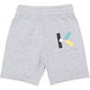 Logo Cotton Sweatshorts, Gray - Shorts - 3