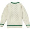 London Days Sweater, Cream & Green - Cardigans - 2