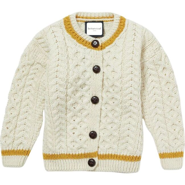 London Days Cardigan, Cream & Sunshine