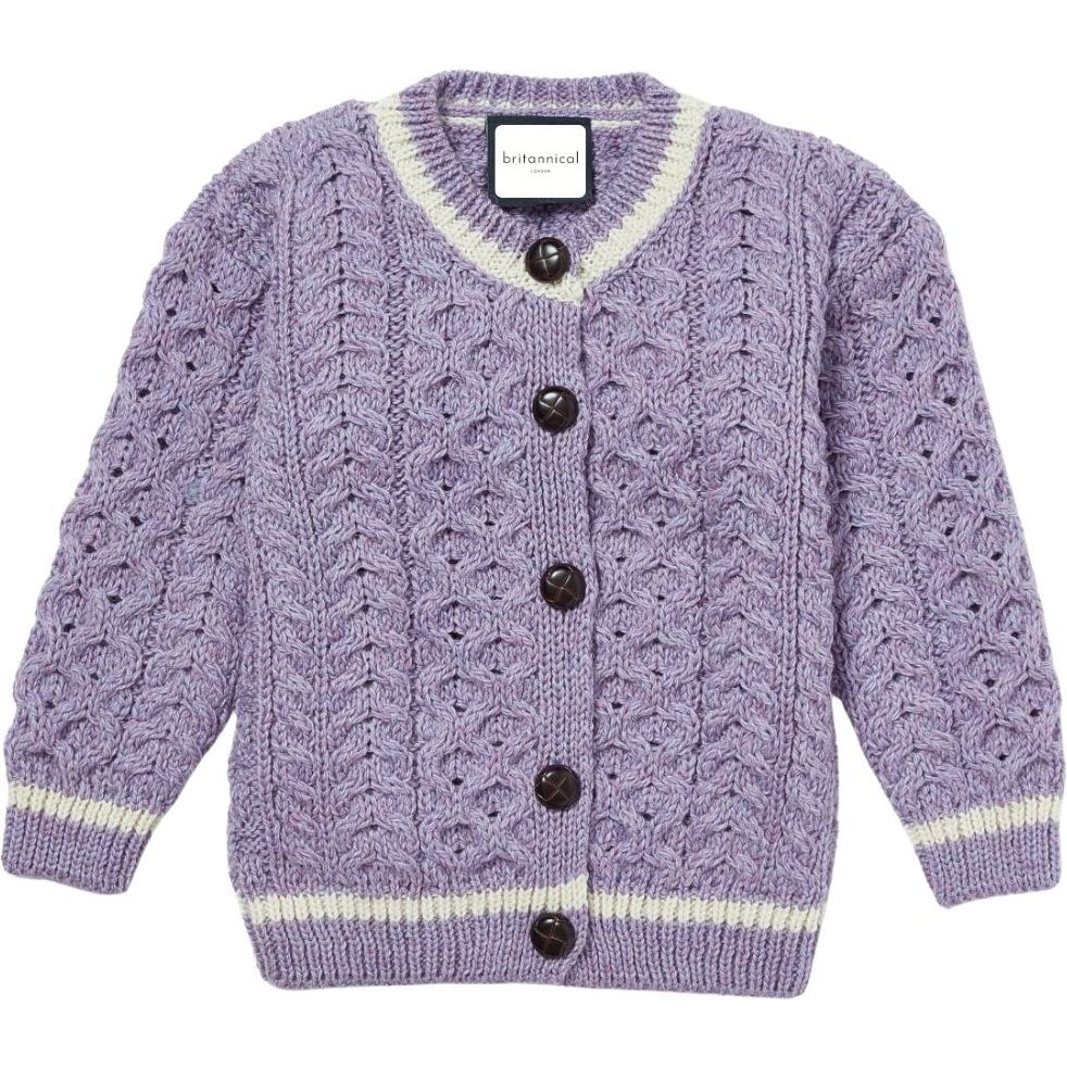 London Days Cardigan, Amethyst - Cardigans - 1