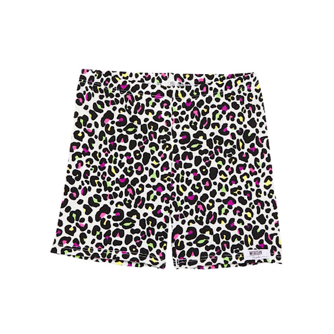 Biker Shorts in Neon Leopard