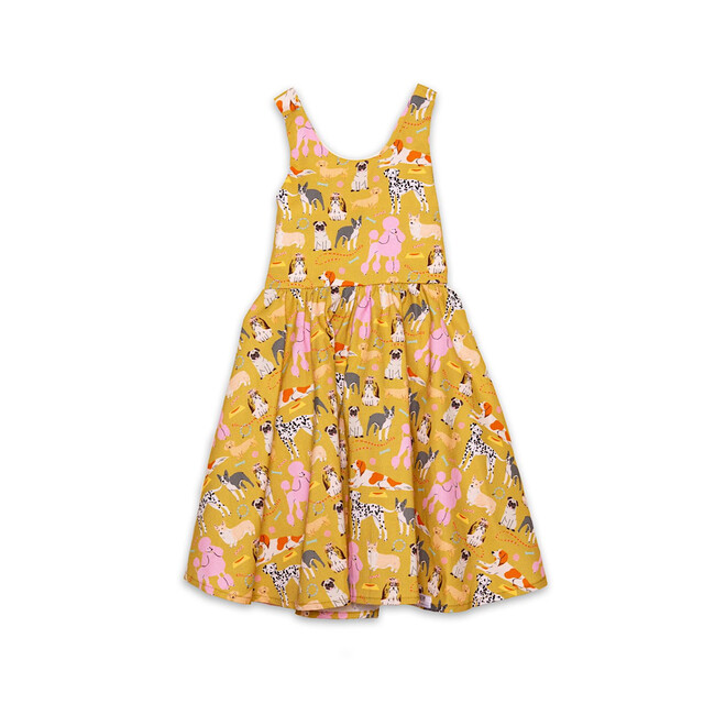 Cross Back Twirly Dress in Dogs