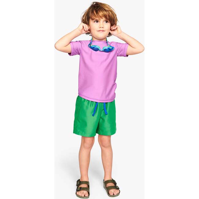 Kids Swim Trunk, Green Apple - Swim Trunks - 2