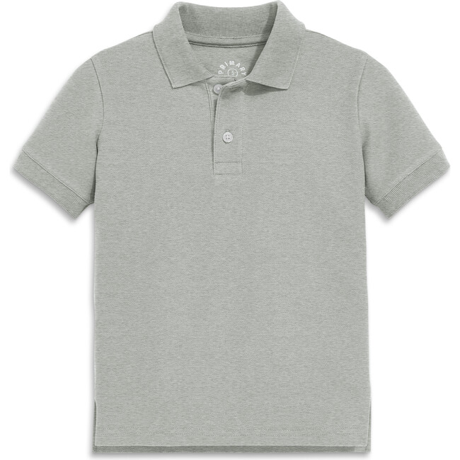 Kids Short Sleeve Pique Polo, Heather Gray