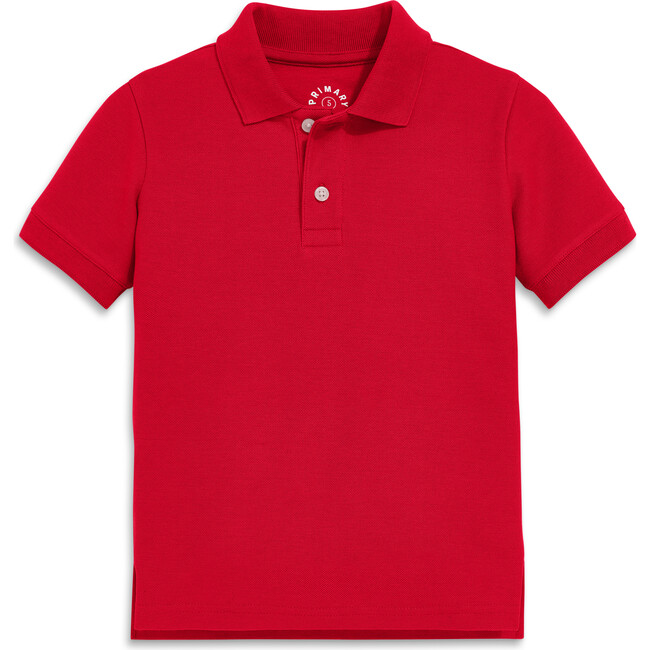 Kids Short Sleeve Pique Polo, Cherry