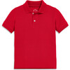 Kids Short Sleeve Pique Polo, Cherry - Polo Shirts - 1 - thumbnail