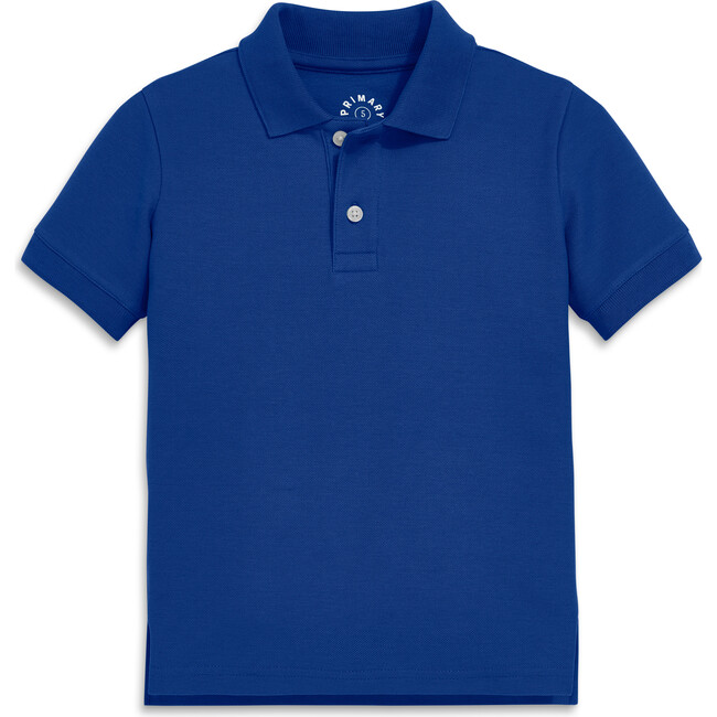 Kids Short Sleeve Pique Polo, Cobalt