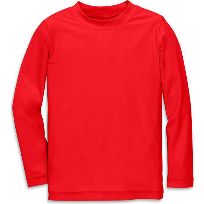 Kids Long Sleeve Rash Guard, Tomato