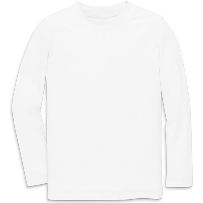 Kids Long Sleeve Rash Guard, White