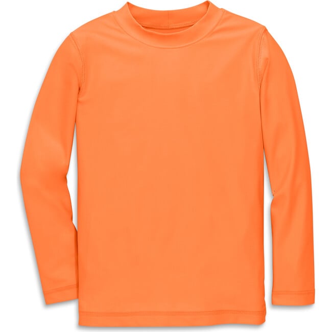 Kids Long Sleeve Rash Guard, Cantaloupe