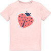 Kids Ladybug Tee, Light Blossom - T-Shirts - 1 - thumbnail