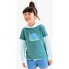 Kids Snail Tee, Sunwashed Teal - T-Shirts - 2