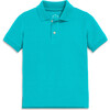 Kids Short Sleeve Pique Polo, Peacock - Polo Shirts - 1 - thumbnail