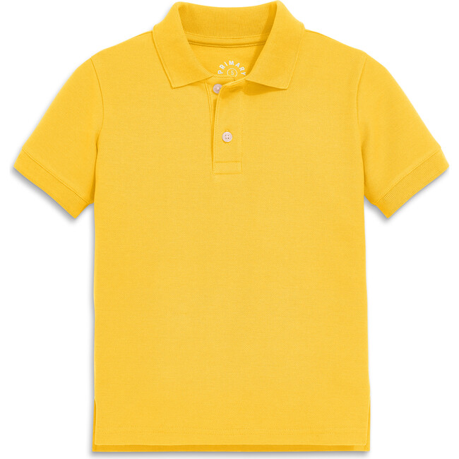 Kids Short Sleeve Pique Polo, Sunflower