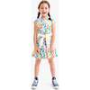 Kids Backyard Dress In Rainbow Tulip Fields, White Rainbow Tulips - Dresses - 3