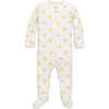 Baby Organic Zip Footie In Sunny Day, Ivory Rainbows Suns - Footie Pajamas - 1 - thumbnail