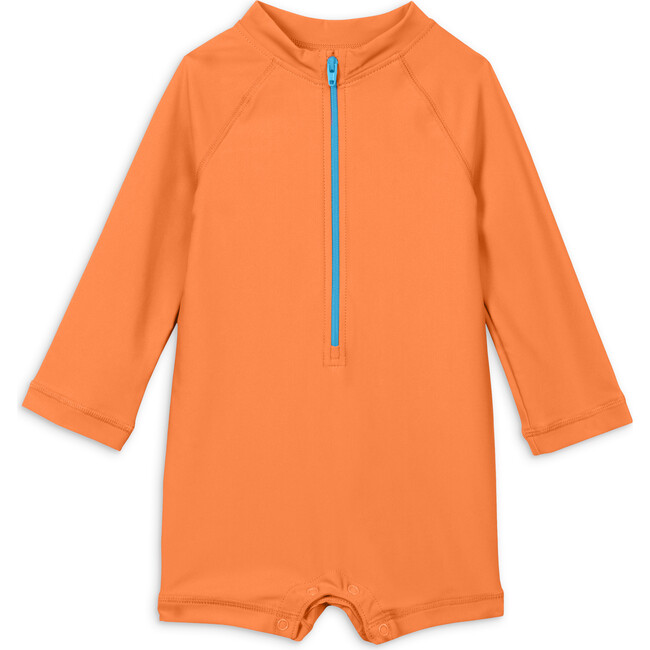 Baby One-Piece Rash Guard, Cantaloupe