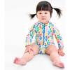 Baby One-Piece Rash Guard In Rainbow Tulips, White Tulips - One Pieces - 3