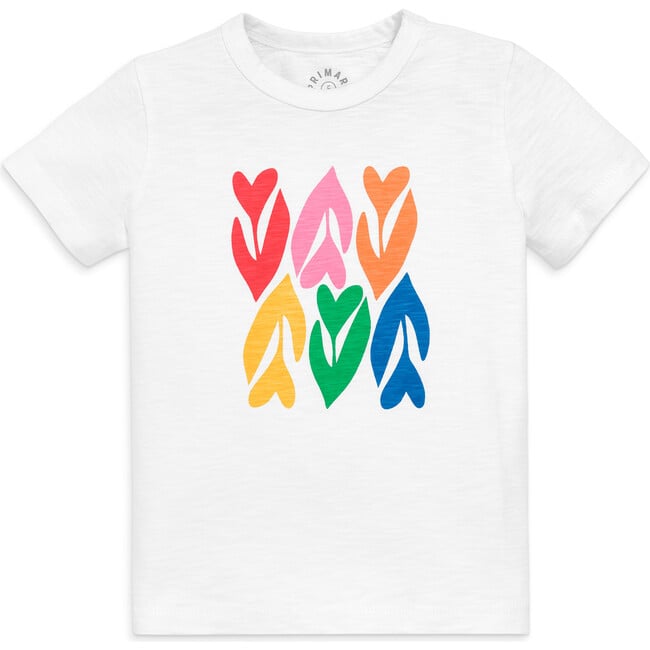 Kids Rainbow Tulip Tee, White