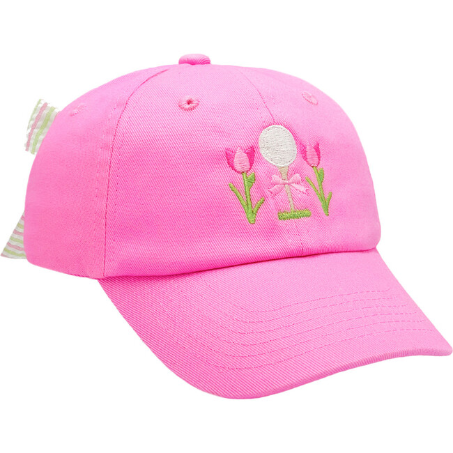 Tee Time Bow Baseball Hat, Pink