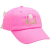 Tee Time Bow Baseball Hat, Pink - Hats - 1 - thumbnail