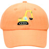 Excavator Baseball Hat, Orange - Hats - 1 - thumbnail