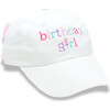 Birthday Girl Bow Baseball Hat, White - Hats - 1 - thumbnail