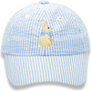 Bunny Baseball Hat, Blue - Hats - 1 - thumbnail