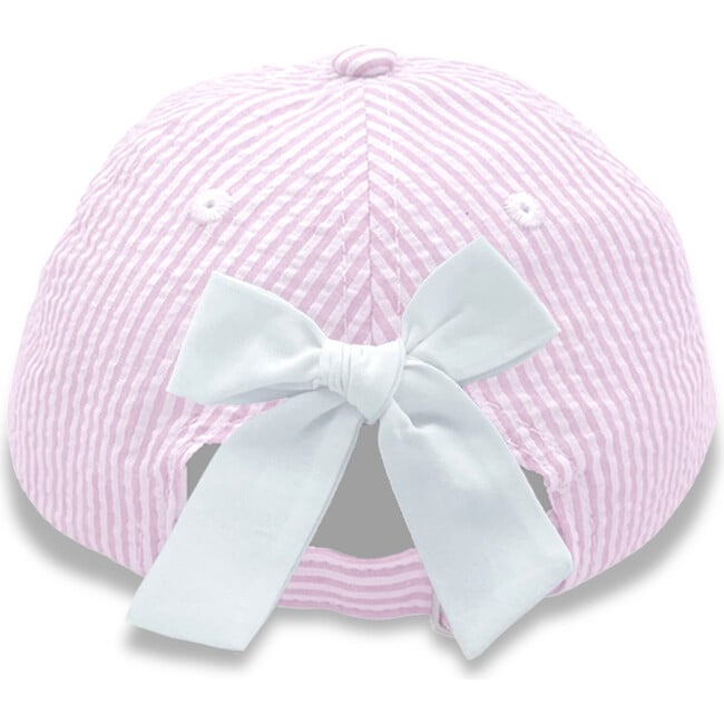 Bunny Bow Baseball Hat, Pink - Hats - 2