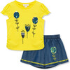 Tulip Applique Short Set, Yellow - Mixed Apparel Set - 1 - thumbnail