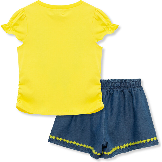 Tulip Applique Short Set, Yellow - Mixed Apparel Set - 2