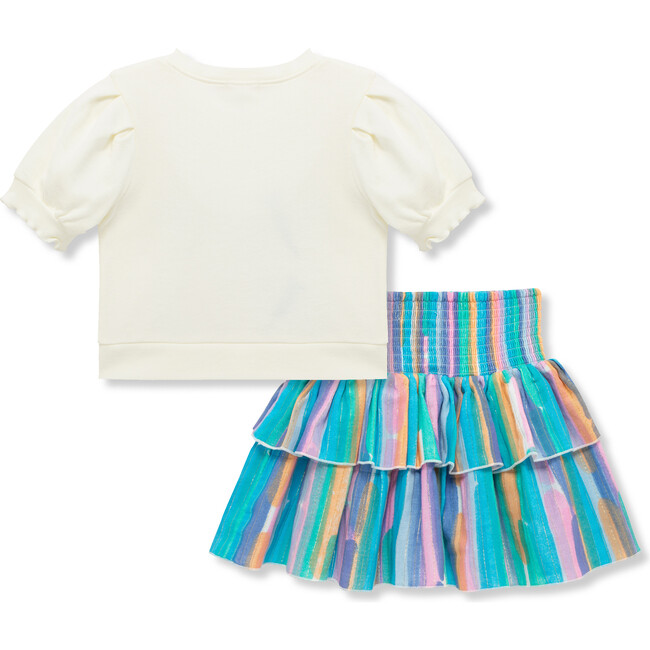 Watercolor Dragonfly Skirt Set, Multi - Mixed Apparel Set - 2