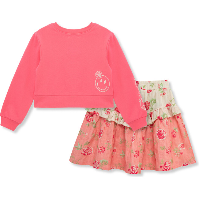 Rose Sweatshirt Set, Pink - Mixed Apparel Set - 2