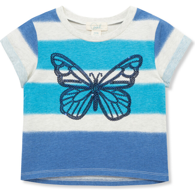 Ombre Butterfly Tee, Blue