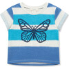 Ombre Butterfly Tee, Blue - T-Shirts - 1 - thumbnail