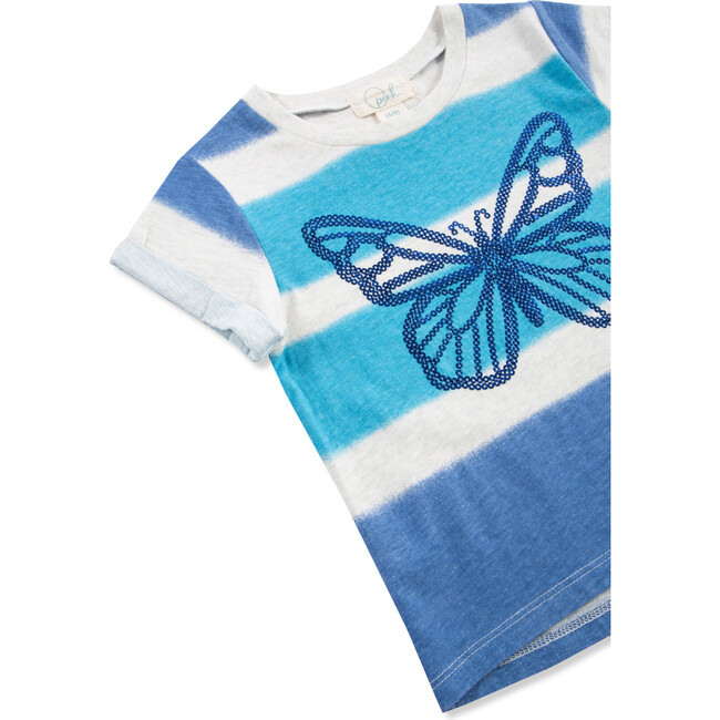 Ombre Butterfly Tee, Blue - T-Shirts - 3