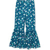 Ditsy Floral Flare Pant, Blue - Pants - 1 - thumbnail