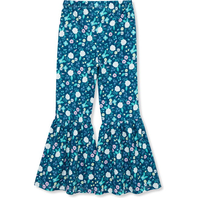 Ditsy Floral Flare Pant, Blue - Pants - 2